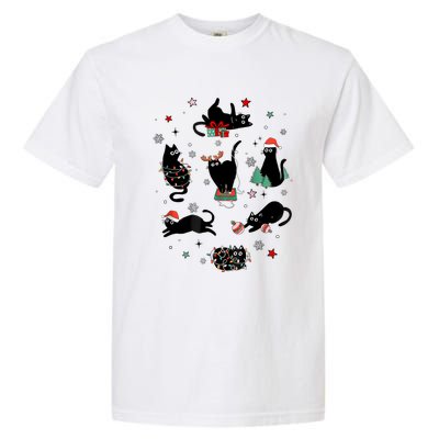 Christmas Black Cats Garment-Dyed Heavyweight T-Shirt