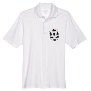 Christmas Black Cats Men's Origin Performance Pique Polo