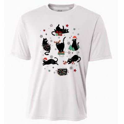 Christmas Black Cats Cooling Performance Crew T-Shirt