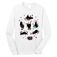 Christmas Black Cats Long Sleeve Shirt