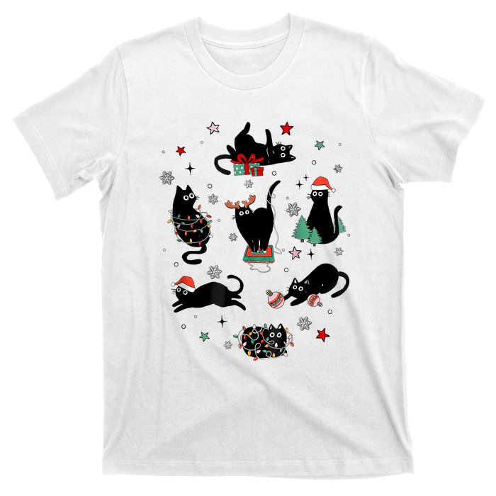 Christmas Black Cats T-Shirt