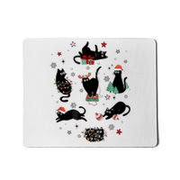 Christmas Black Cats Mousepad