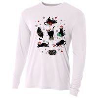 Christmas Black Cats Cooling Performance Long Sleeve Crew