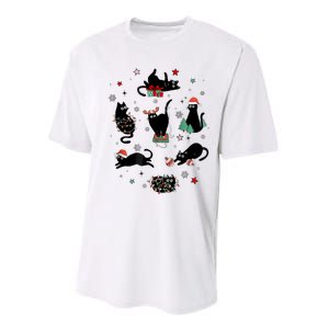 Christmas Black Cats Performance Sprint T-Shirt