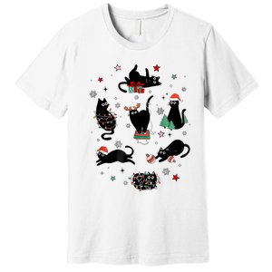 Christmas Black Cats Premium T-Shirt