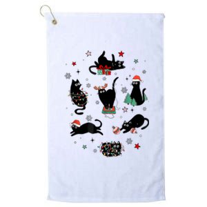 Christmas Black Cats Platinum Collection Golf Towel