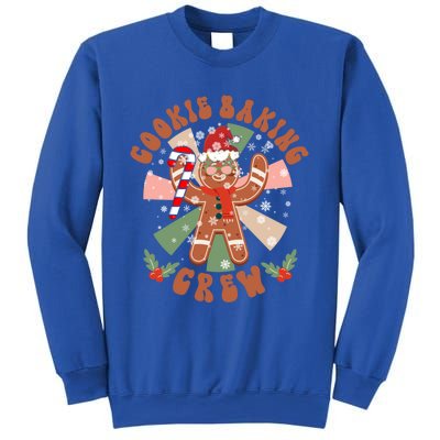 Cookie Baking Crew Groovy Retro Christmas Matching Family Gift Sweatshirt