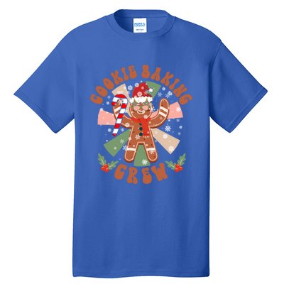 Cookie Baking Crew Groovy Retro Christmas Matching Family Gift Tall T-Shirt