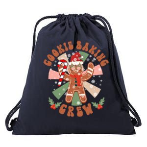 Cookie Baking Crew Groovy Retro Christmas Matching Family Gift Drawstring Bag