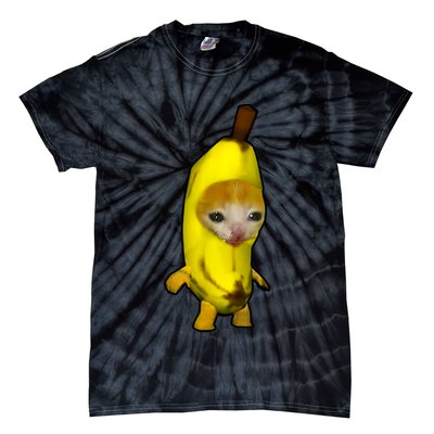 Cute Banana Cat Happy Bananacat Meme Kitty Cat Lovers Meme Tie-Dye T-Shirt