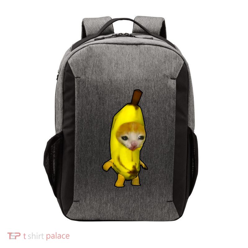 Cute Banana Cat Happy Bananacat Meme Kitty Cat Lovers Meme Vector Backpack