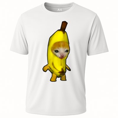 Cute Banana Cat Happy Bananacat Meme Kitty Cat Lovers Meme Performance Shirt