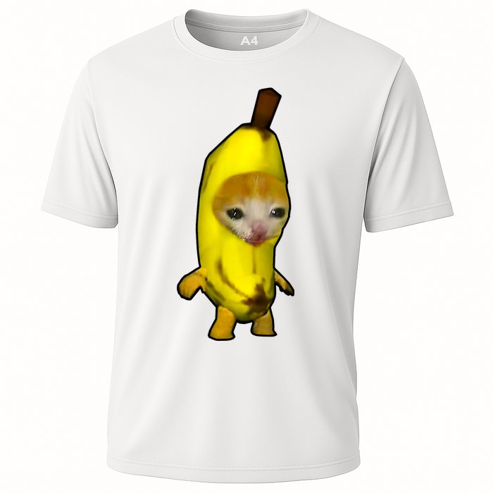 Cute Banana Cat Happy Bananacat Meme Kitty Cat Lovers Meme Cooling Performance Crew T-Shirt