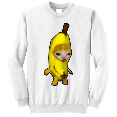 Cute Banana Cat Happy Bananacat Meme Kitty Cat Lovers Meme Sweatshirt