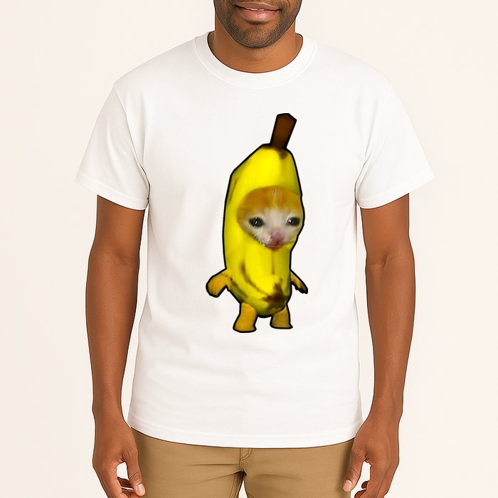 Cute Banana Cat Happy Bananacat Meme Kitty Cat Lovers Meme Tall T-Shirt