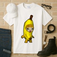 Cute Banana Cat Happy Bananacat Meme Kitty Cat Lovers Meme Tall T-Shirt