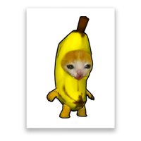 Cute Banana Cat Happy Bananacat Meme Kitty Cat Lovers Meme Poster