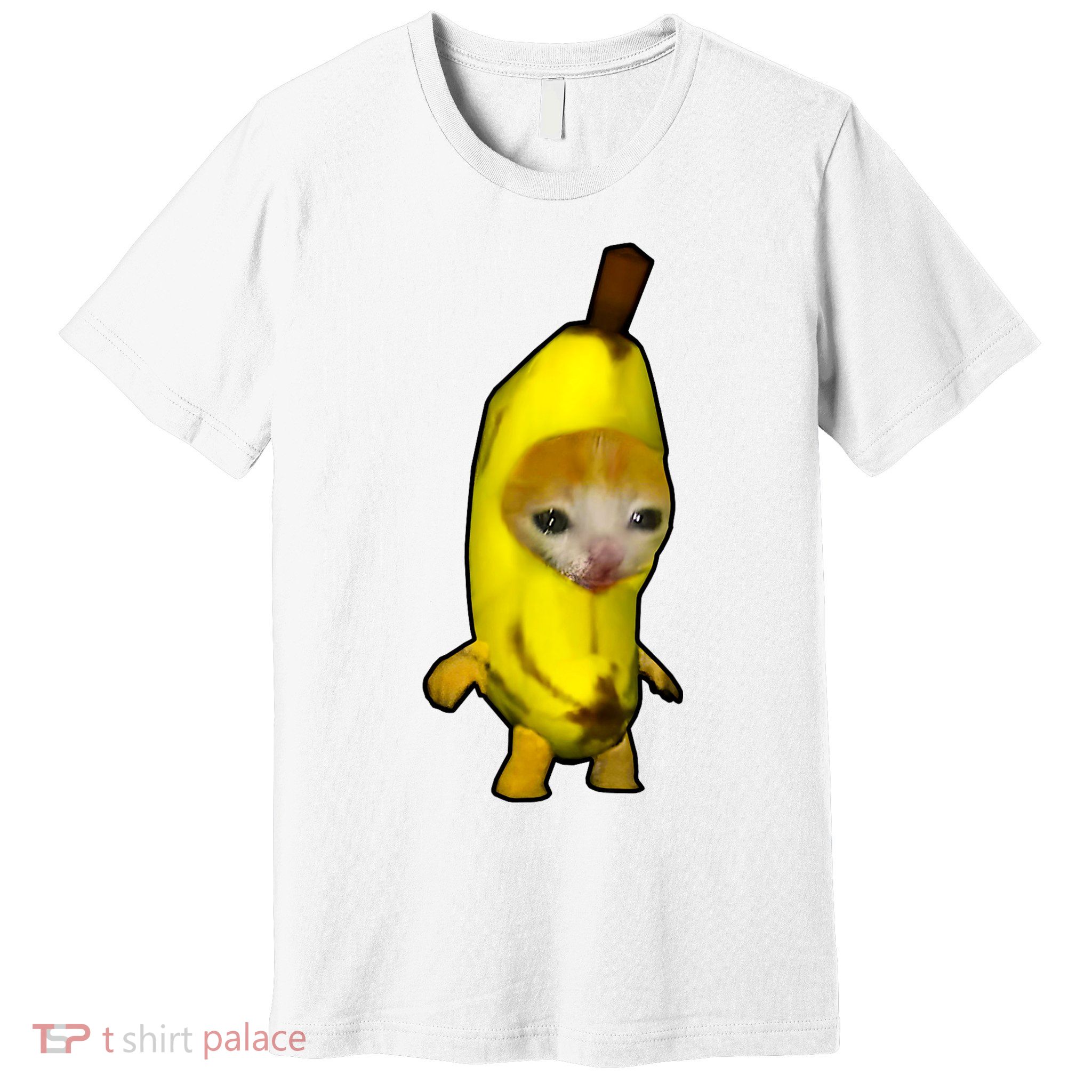 Cute Banana Cat Happy Bananacat Meme Kitty Cat Lovers Meme Premium T-Shirt