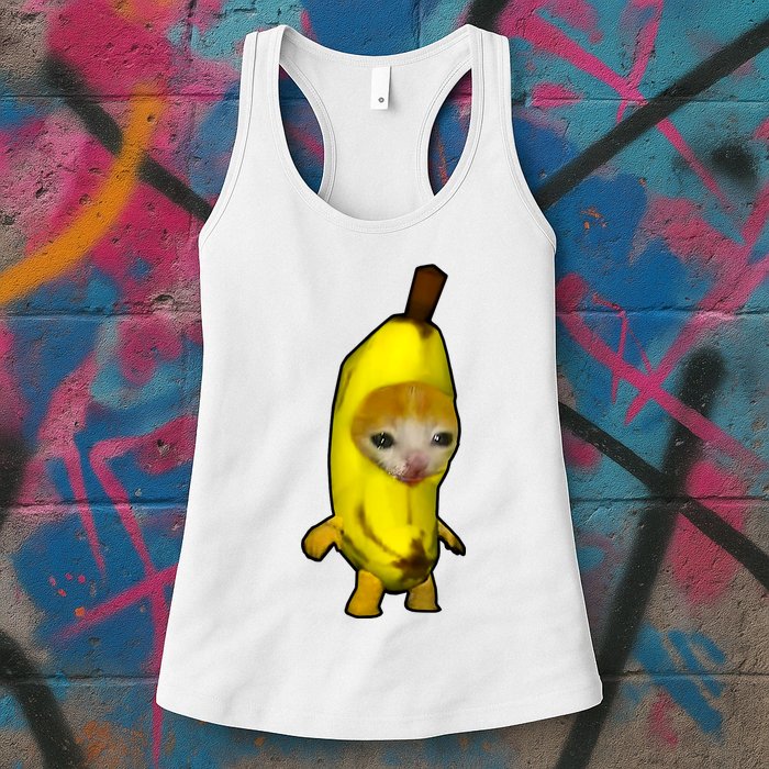 Cute Banana Cat Happy Bananacat Meme Kitty Cat Lovers Meme Womens Tank Top