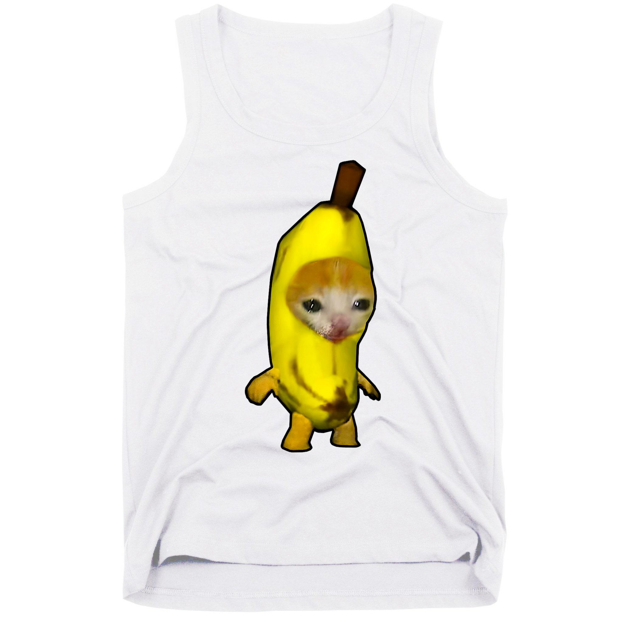 Cute Banana Cat Happy Bananacat Meme Kitty Cat Lovers Meme Tank Top