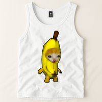 Cute Banana Cat Happy Bananacat Meme Kitty Cat Lovers Meme Tank Top