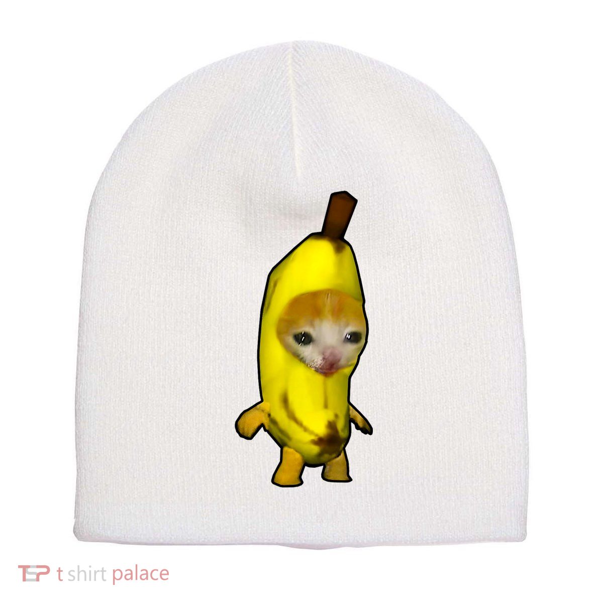 Cute Banana Cat Happy Bananacat Meme Kitty Cat Lovers Meme Short Acrylic Beanie