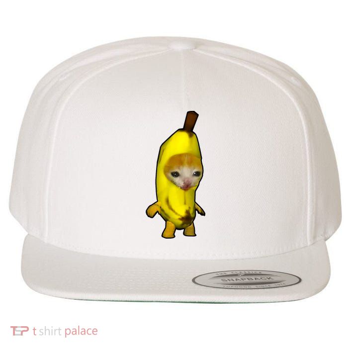 Cute Banana Cat Happy Bananacat Meme Kitty Cat Lovers Meme Wool Snapback Cap