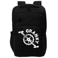 Cranky Bicycle Crank Cool Bike Rider Builder Impact Tech Backpack