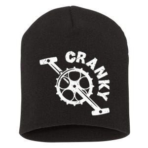 Cranky Bicycle Crank Cool Bike Rider Builder Short Acrylic Beanie