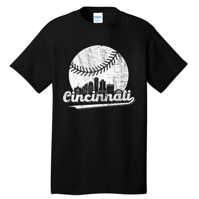 Cincinnati Baseball Classic Retro Vintage Tall T-Shirt