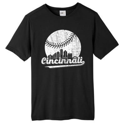 Cincinnati Baseball Classic Retro Vintage Tall Fusion ChromaSoft Performance T-Shirt