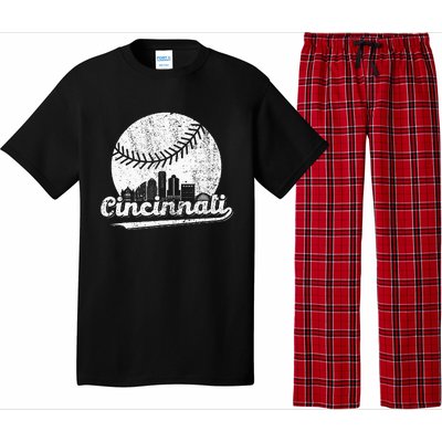 Cincinnati Baseball Classic Retro Vintage Pajama Set