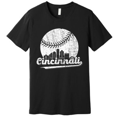 Cincinnati Baseball Classic Retro Vintage Premium T-Shirt