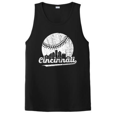 Cincinnati Baseball Classic Retro Vintage PosiCharge Competitor Tank