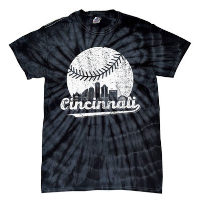 Cincinnati Baseball Classic Retro Vintage Tie-Dye T-Shirt