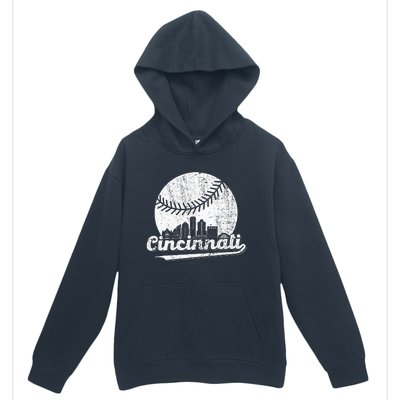 Cincinnati Baseball Classic Retro Vintage Urban Pullover Hoodie