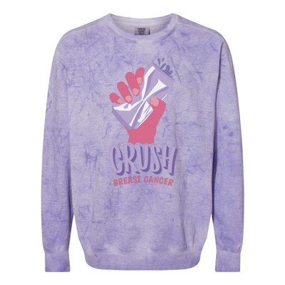 Crush Breast Cancer Can Colorblast Crewneck Sweatshirt