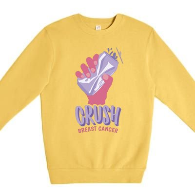 Crush Breast Cancer Can Premium Crewneck Sweatshirt