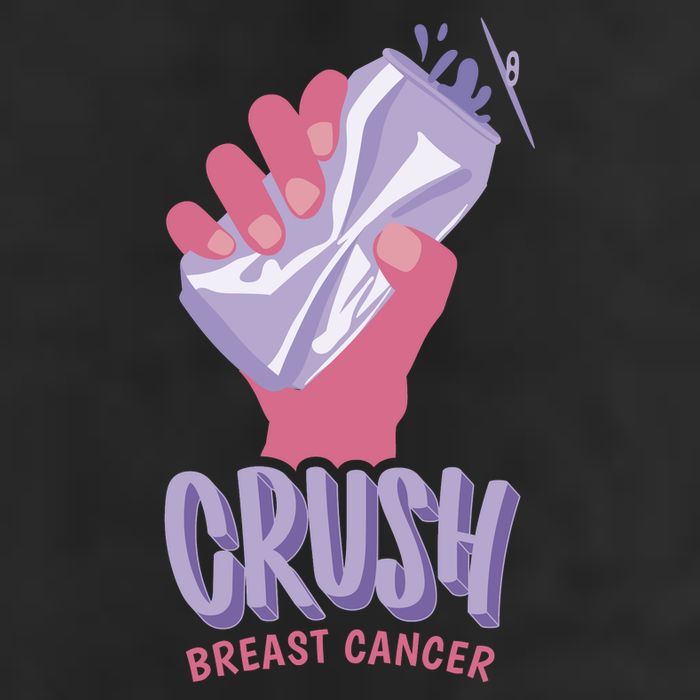 Crush Breast Cancer Can 7 Panel Mesh Trucker Snapback Hat