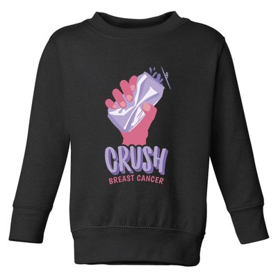 Crush Breast Cancer Can Toddler Sweatshirt