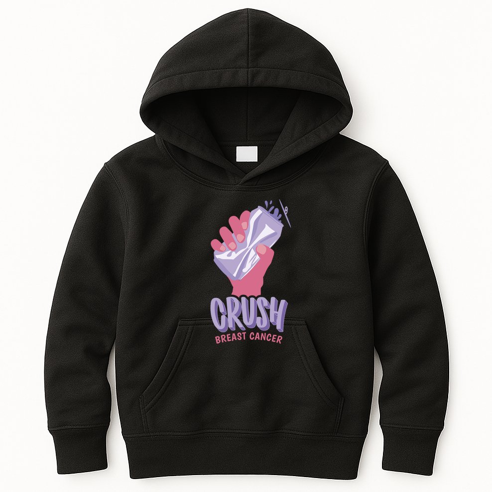 Crush Breast Cancer Can Kids Hoodie