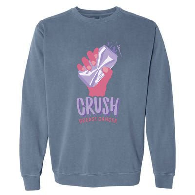 Crush Breast Cancer Can Garment-Dyed Sweatshirt