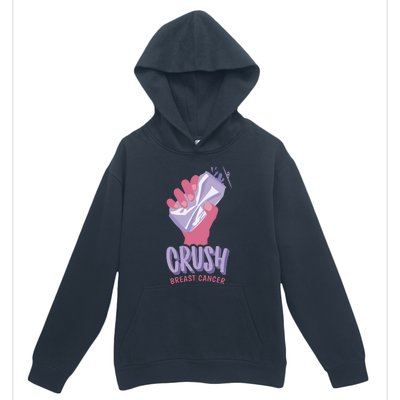 Crush Breast Cancer Can Urban Pullover Hoodie