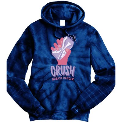 Crush Breast Cancer Can Tie Dye Hoodie