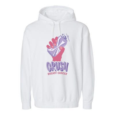 Crush Breast Cancer Can Garment-Dyed Fleece Hoodie