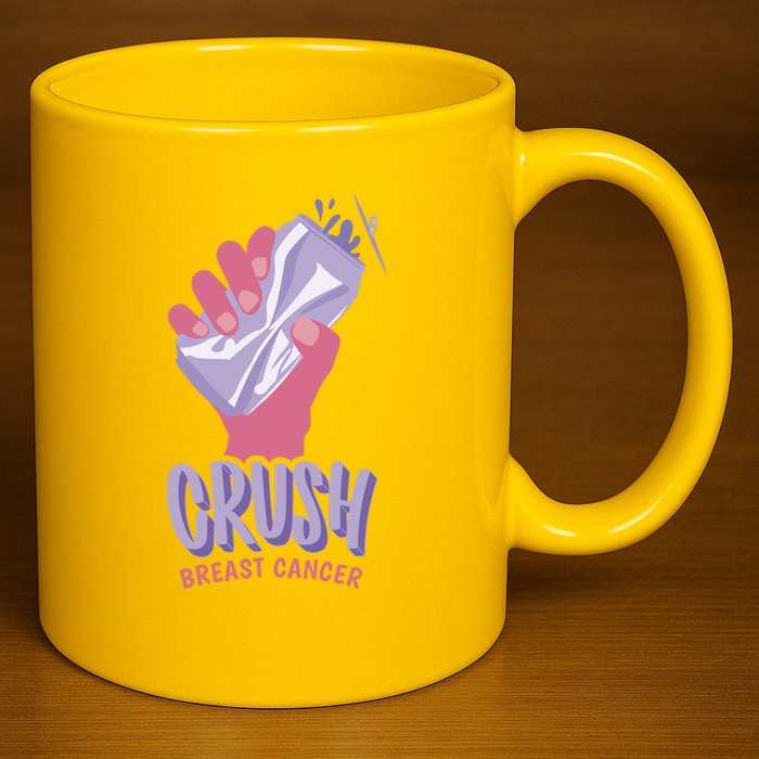 Crush Breast Cancer Can 11oz C Handle Ceramic Mug