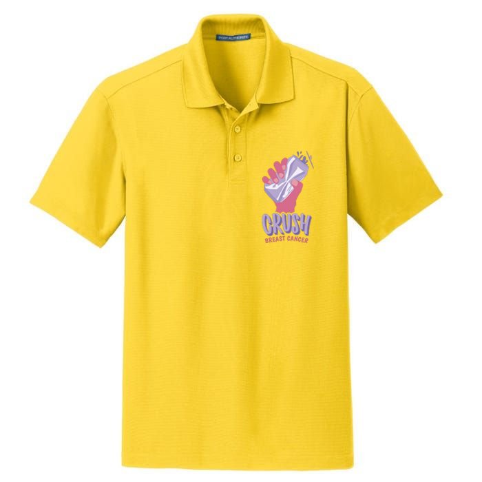 Crush Breast Cancer Can Dry Zone Grid Polo