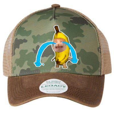 Crying Banana Cat Meme Legacy Tie Dye Trucker Hat