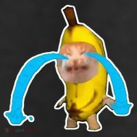 Crying Banana Cat Meme 7 Panel Mesh Trucker Snapback Hat