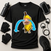 Crying Banana Cat Meme Performance Shirt